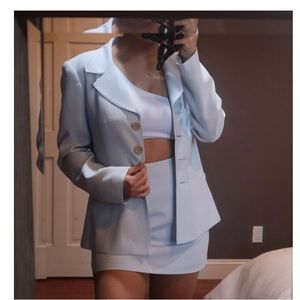 Baby Blue Skirt Set